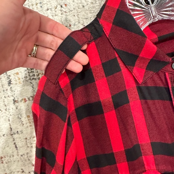 Sanctuary- red and black womens flannel - size XS - Picture 5 of 7